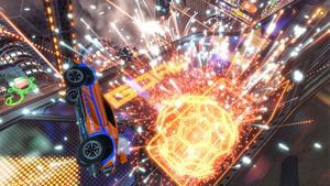 Enjoy the rush of blazing fast racing on an epic scale with Rocket League! rocket league wallpaper
