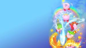 Enjoying a Day in Dreamland with Kirby kirby wallpaper