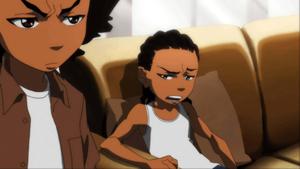 Enjoying a Sunday Morning with Huey Freeman boondocks wallpaper