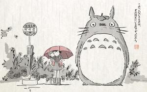 Enjoying the beauty of nature with Totoro totoro wallpaper