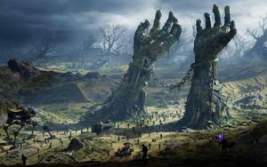 Enter the Barren Fantasy World – A Land of Endless Possibilities Wallpaper