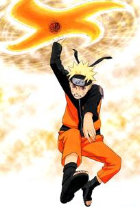 Epic Naruto Action Pose on a Mystical Background naruto phone wallpaper