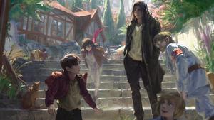 Eren Yeager, Mikasa, Armin, Zeke Painting eren yeager wallpaper