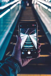 Escalator Photo Using Phone phone wallpaper