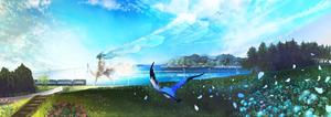 Escape to a beautiful anime-inspired landscape anime scenery wallpaper