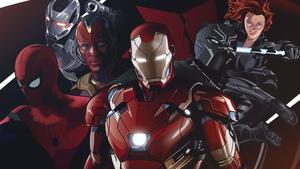 Exciting 4K Marvel Heroes Collage Background 4k marvel wallpaper