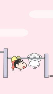 Exercising Shiro And Shinchan Aesthetic shinchan aesthetic wallpaper