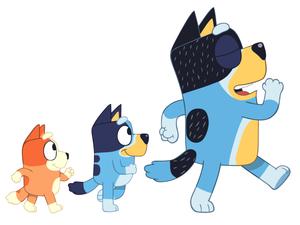 Experience Adventure with Bluey and her Family bluey wallpaper