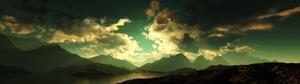 Experience the Beauty of Nature with a Dual Monitor Setup dual monitor wallpaper