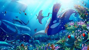 Experience the beauty of Pokemon World with amazing sea creatures! pokemon wallpaper