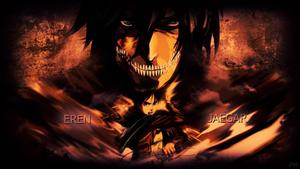 Experience the intensity of Attack on Titan with Eren Jaeger attack on titan wallpaper