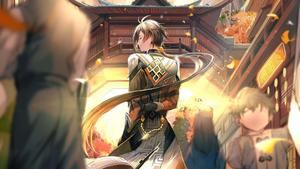 "Explore a vast open world filled with adventure and danger in Genshin Impact. genshin impact wallpaper