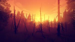 Explore the aftermath of a fire, in the visually stunning game Firewatch 1440p wallpaper