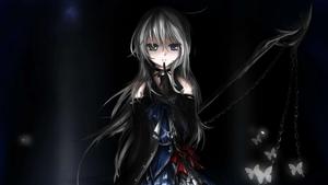 Explore the darkness of her soul dark anime girl wallpaper