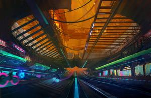 Explore the futuristic airways of the Cyberpunk 2077 city. cyberpunk wallpaper
