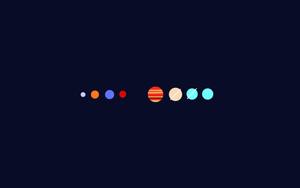 Explore the Universe - A Beautiful Minimalist Solar System minimalist wallpaper