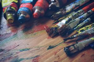 Exploring Art with Paintbrushes and Acrylics art wallpaper