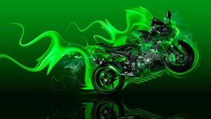 Exquisite 4K Ultra HD image of a modern racing bike with a vibrant city backdrop. 4k bike wallpaper