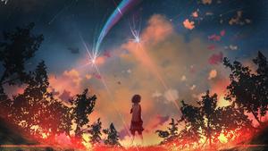Extraordinary Sunset Anime Scenery anime scenery wallpaper