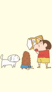 Feeding Shiro Shinchan Aesthetic shinchan aesthetic wallpaper