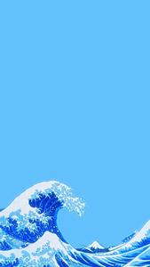 Feel the tranquility of the majestic sea blue aesthetic wallpaper