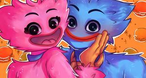 Feeling joyous with Huggy Wuggy! huggy wuggy wallpaper