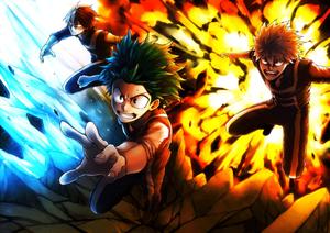 Fighting trios no match for the students of UA Academy! my hero academia wallpaper