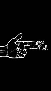 Finger Gun Graphic Black And White PFP black and white pfp wallpaper