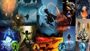 Firebending Masters Aang & Zuko Unleash Their Powers avatar the last airbender wallpaper