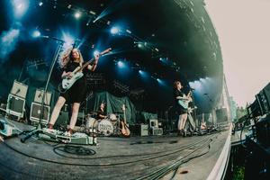 Fish Eye Picture Of Music Band Wallpaper