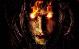 Flaming Eyes Dark Devil dark devil wallpaper