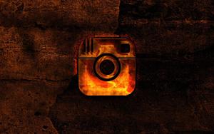 Flaming Instagram Icon instagram wallpaper