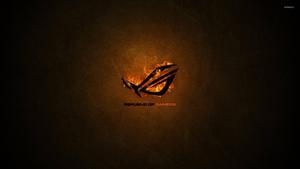 Flaming Orange Asus ROG Logo asus rog wallpaper