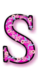 Floral Pink Letter S Name name wallpaper