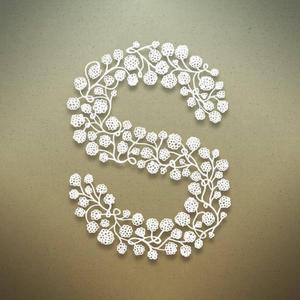 Floral White Letter S letter s wallpaper