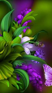 Flower Mobile Digital Painting flower mobile wallpaper