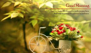 Flowers And Good Morning Greeting Picture good morning wallpaper