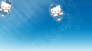 Flying Angel Hello Kitty Background Wallpaper
