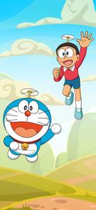 Flying Nobita And Doraemon iPhone doraemon iphone wallpaper