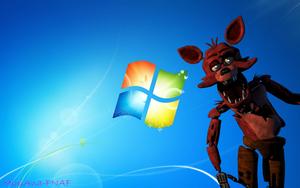 FNAF Withered Foxy In Windows fnaf wallpaper