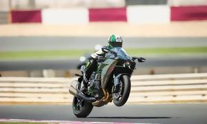 Focus Shot Of Man Riding Kawasaki H2r kawasaki h2r wallpaper