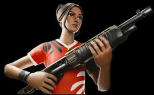 Fortnite Female Skin With Rifle fortnite skins wallpaper