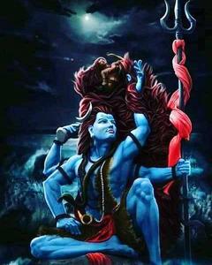 Four-Armed Blue Mahakal Wallpaper