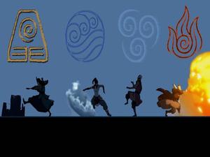 Four Elements from Avatar: The Last Airbender avatar the last airbender wallpaper