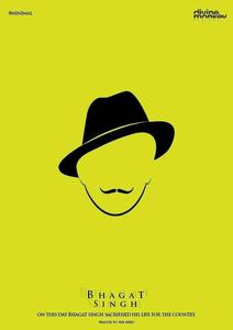 Freedom Fighter Shaheed Bhagat Singh Sticker Art shaheed bhagat singh wallpaper