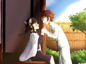 "Friendship between Tanjiro and Kanao". tanjiro wallpaper