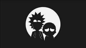 From the hit show Rick and Morty, these two silhouettes bring life to the world of science fiction adventures. rick and morty wallpaper