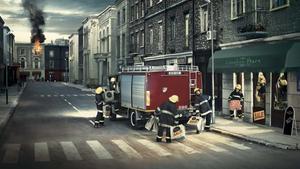 Funny Firemen Shopping For Clothes Background funny wallpaper