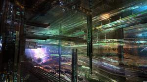 Futuristic Cyberpunk Landscape cyberpunk wallpaper