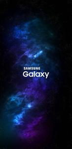 Galaxy And Logo Of Samsung Full HD samsung full hd wallpaper